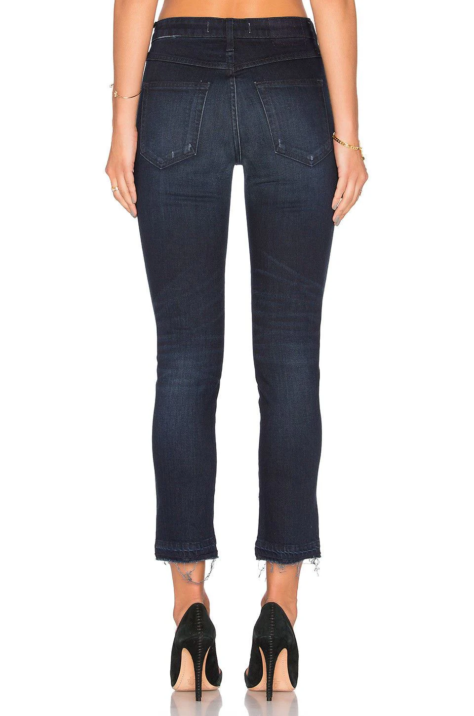 AMO BABE RELEASED HEM CROP JEANS IN ECLIPSE W27 UK 8/10 - Image 10