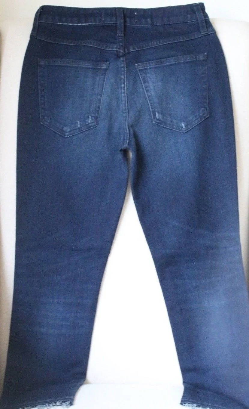 AMO BABE RELEASED HEM CROP JEANS IN ECLIPSE W27 UK 8/10 - Image 3