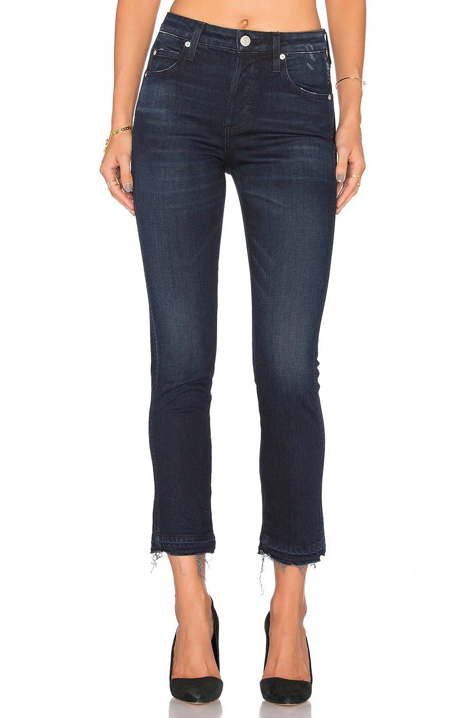 AMO BABE RELEASED HEM CROP JEANS IN ECLIPSE W27 UK 8/10 - Image 8