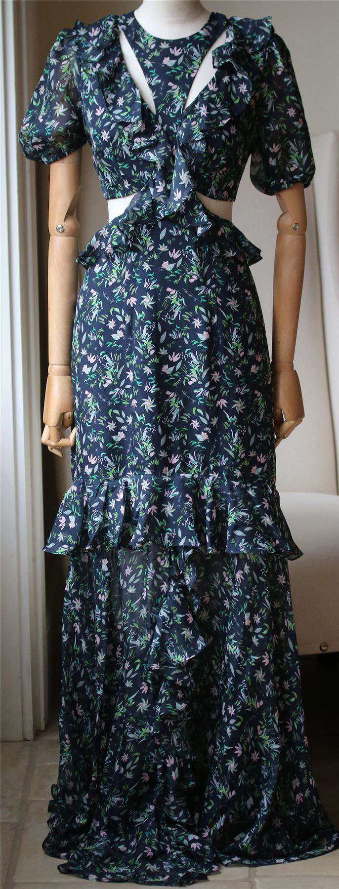 AMUR CARTER CUTOUT SILK GOWN US 4 UK 8 - Image 2