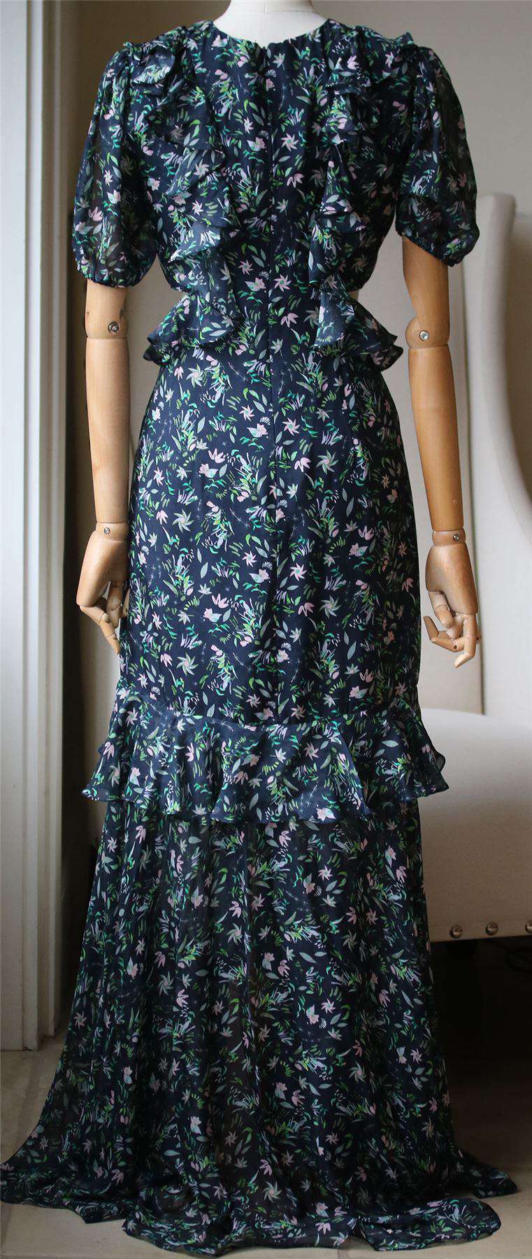 AMUR CARTER CUTOUT SILK GOWN US 4 UK 8 - Image 4