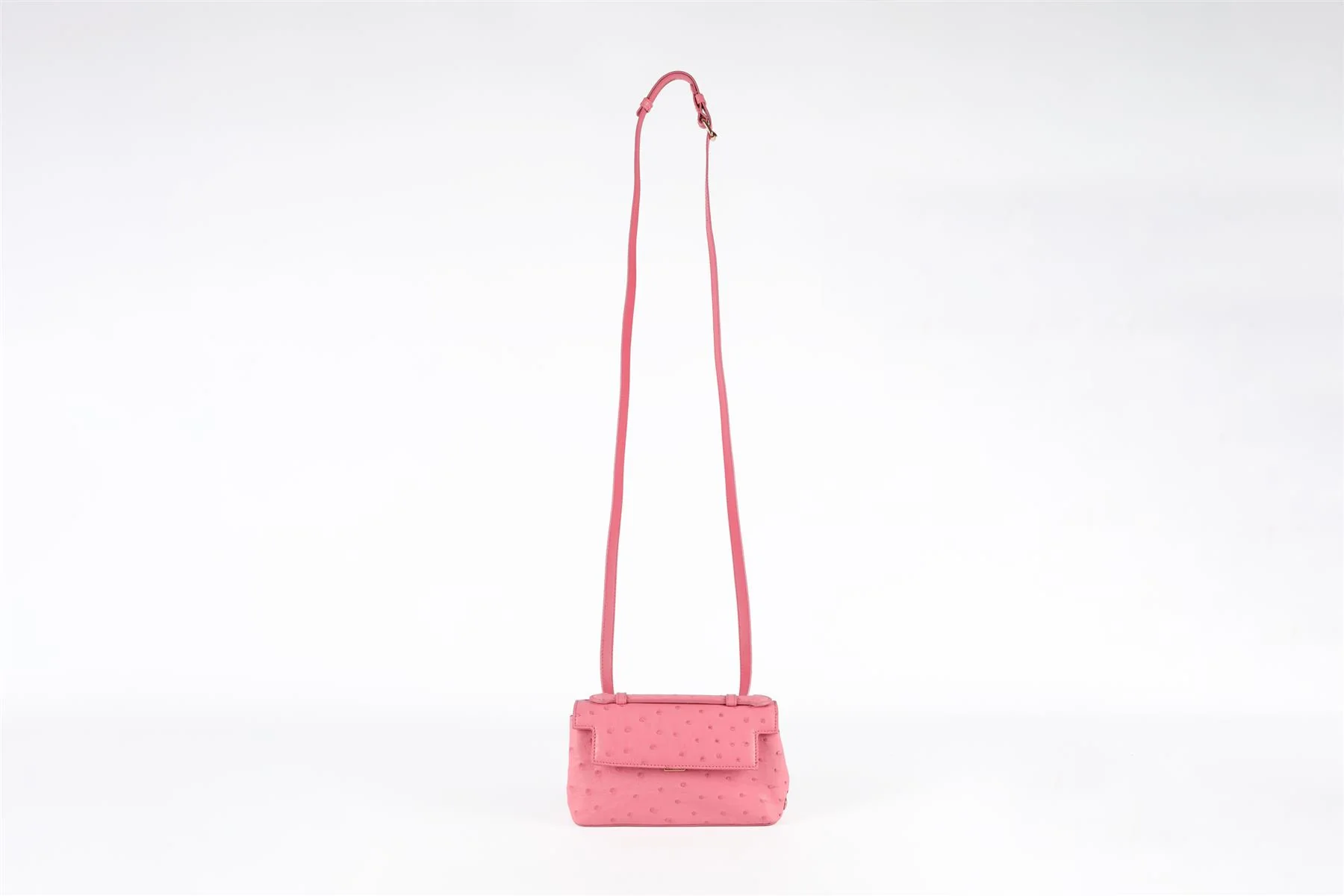 ANALEENA PINK OSTRICH LEATHER CLUTCH - Image 3