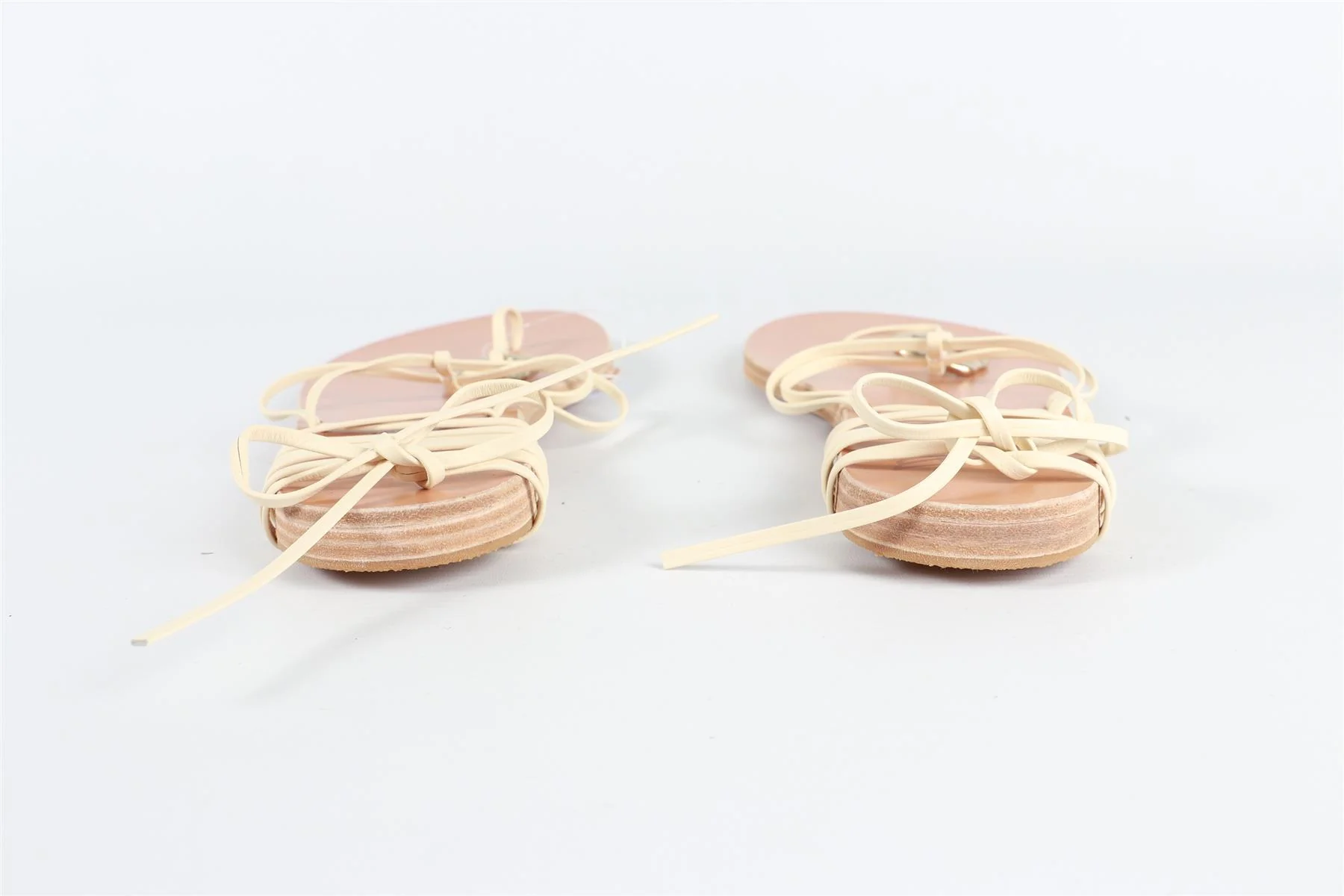 ANCIENT GREEK SANDALS BEIGE LEATHER SANDALS - Image 5