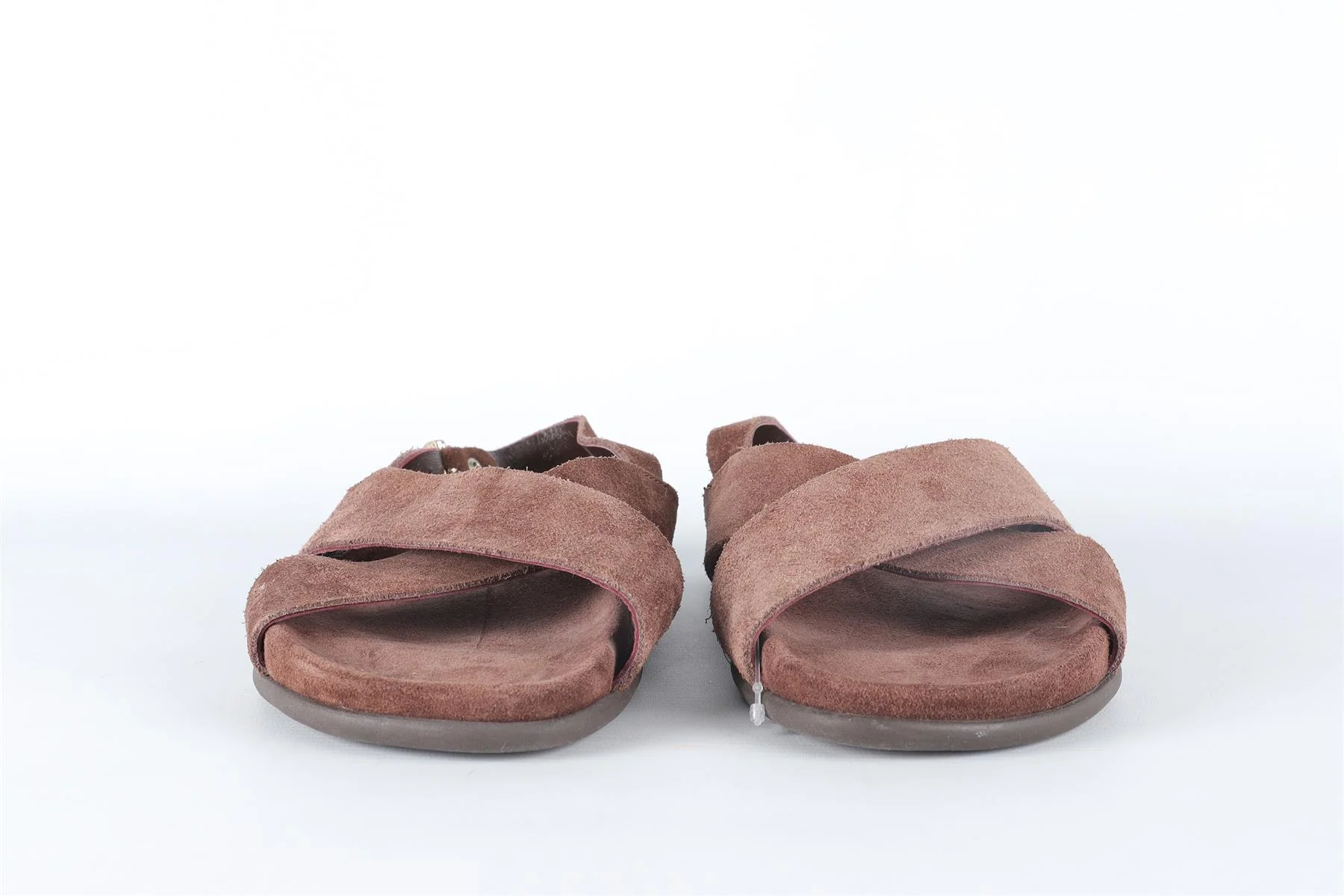 ANCIENT GREEK SANDALS BROWN SUEDE SANDALS EU 38 UK 5 US 8 - Image 3