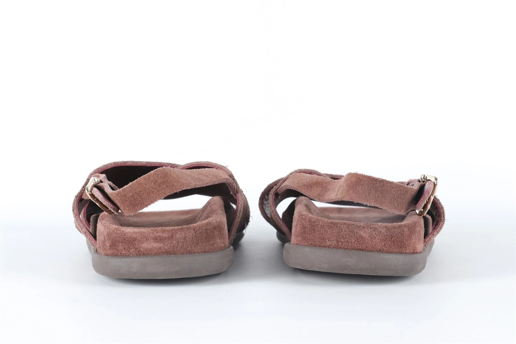 ANCIENT GREEK SANDALS BROWN SUEDE SANDALS EU 38 UK 5 US 8 - Image 5