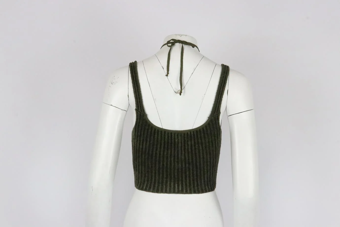 ANDREADAMO CROPPED CUTOUT RIBBED KNIT TOP SMALL - Image 4