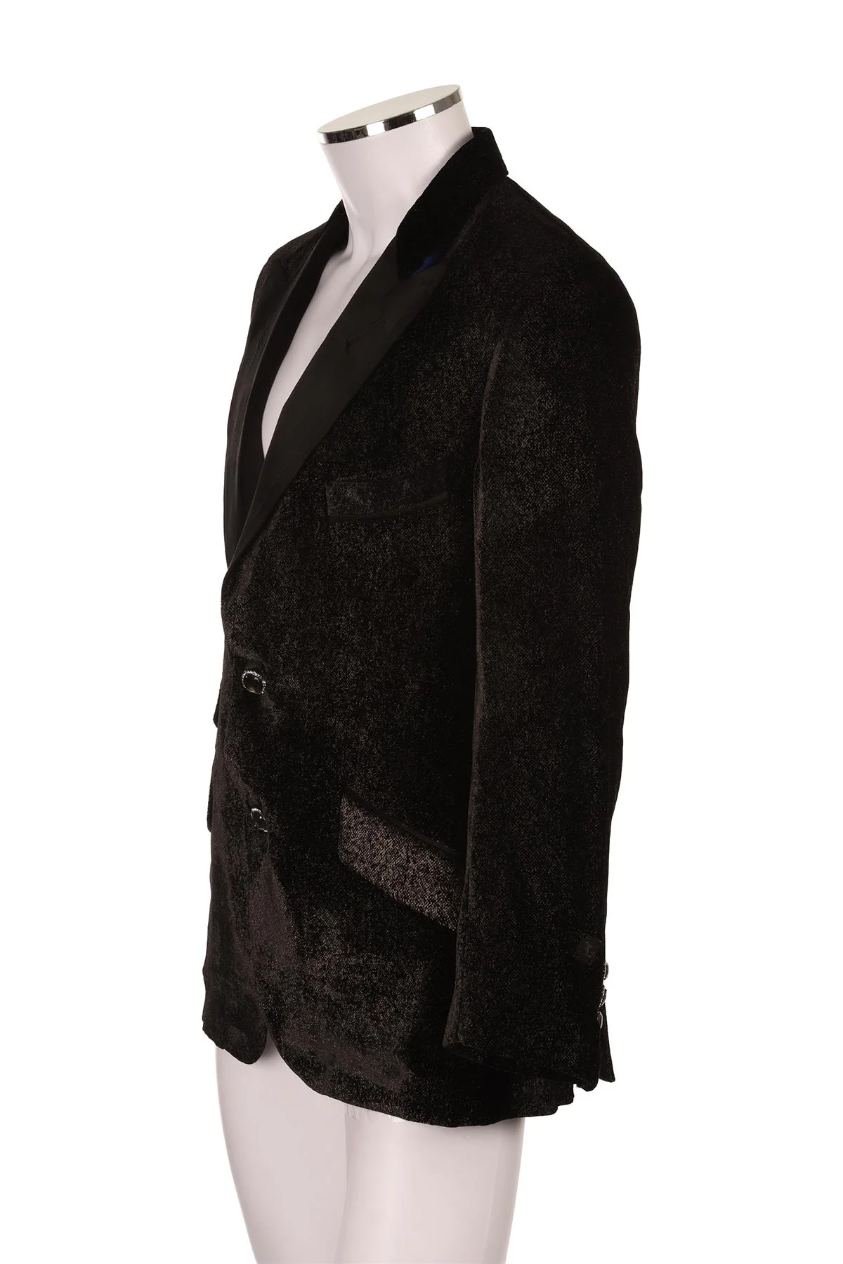 ANGELO GALASSO BLACK MEN'S BLAZER IT 56 UK 46 - Image 3