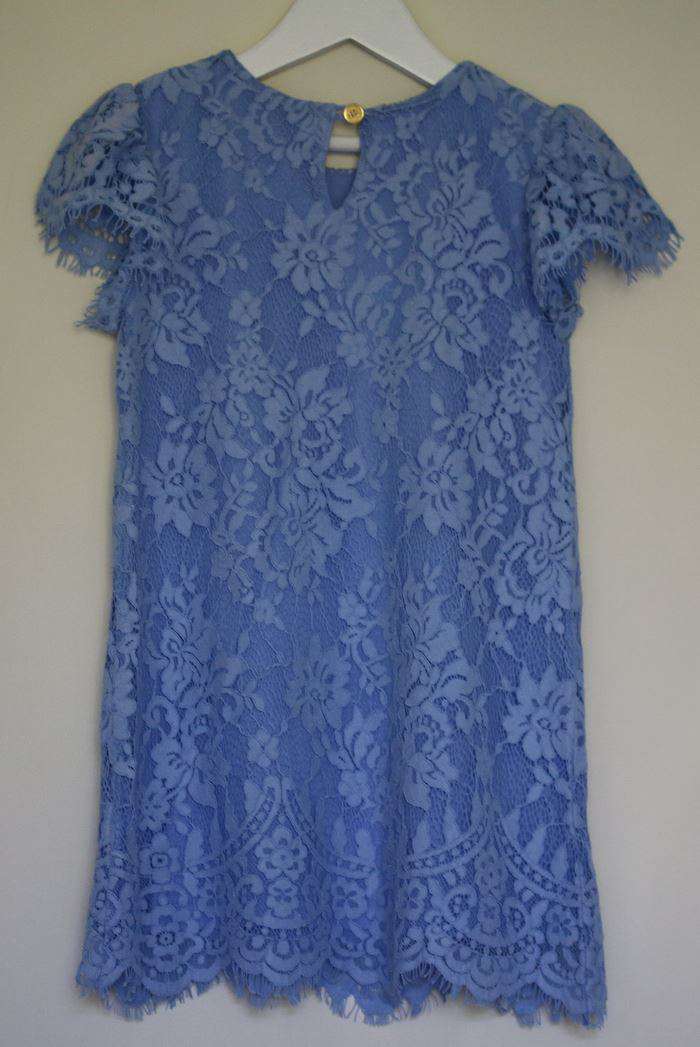 ANGEL'S FACE GIRLS BLUE COTTON LACE DRESS 4-5 YEARS - Image 4