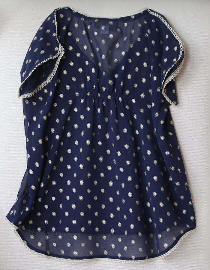 ANGEL'S FACE GIRLS BLUE & GOLD BEACH KAFTAN 4-5 YEARS - Image 4