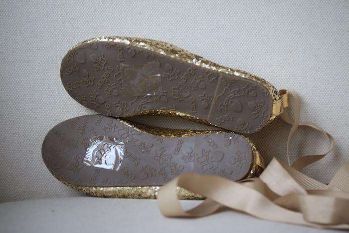 ANGEL'S FACE GIRLS GOLD GLITTER BALLERINA SHOES EU 29 UK 11 - Image 4