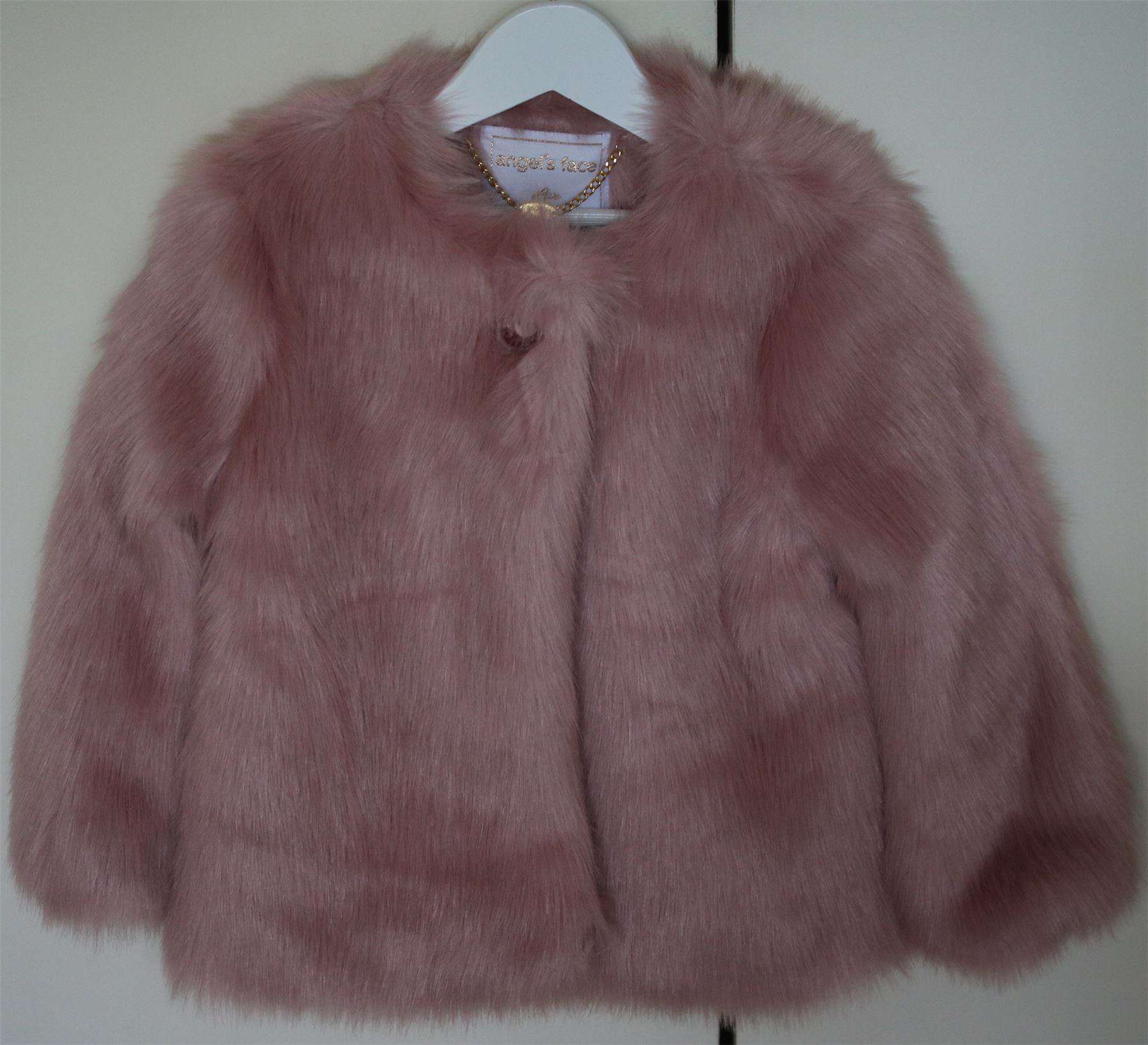 ANGEL'S FACE GIRLS PINK FUR JACKET 4-5 YEARS - Image 3