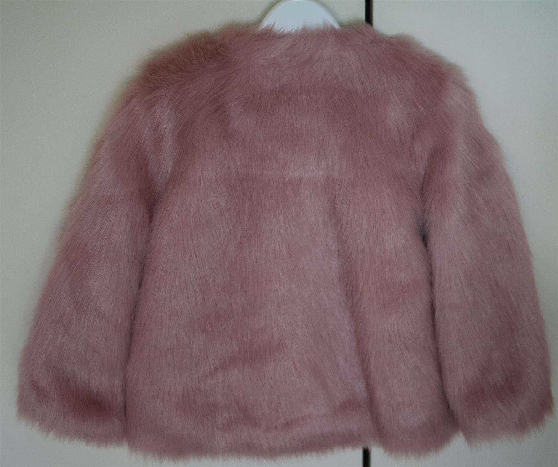 ANGEL'S FACE GIRLS PINK FUR JACKET 4-5 YEARS - Image 4