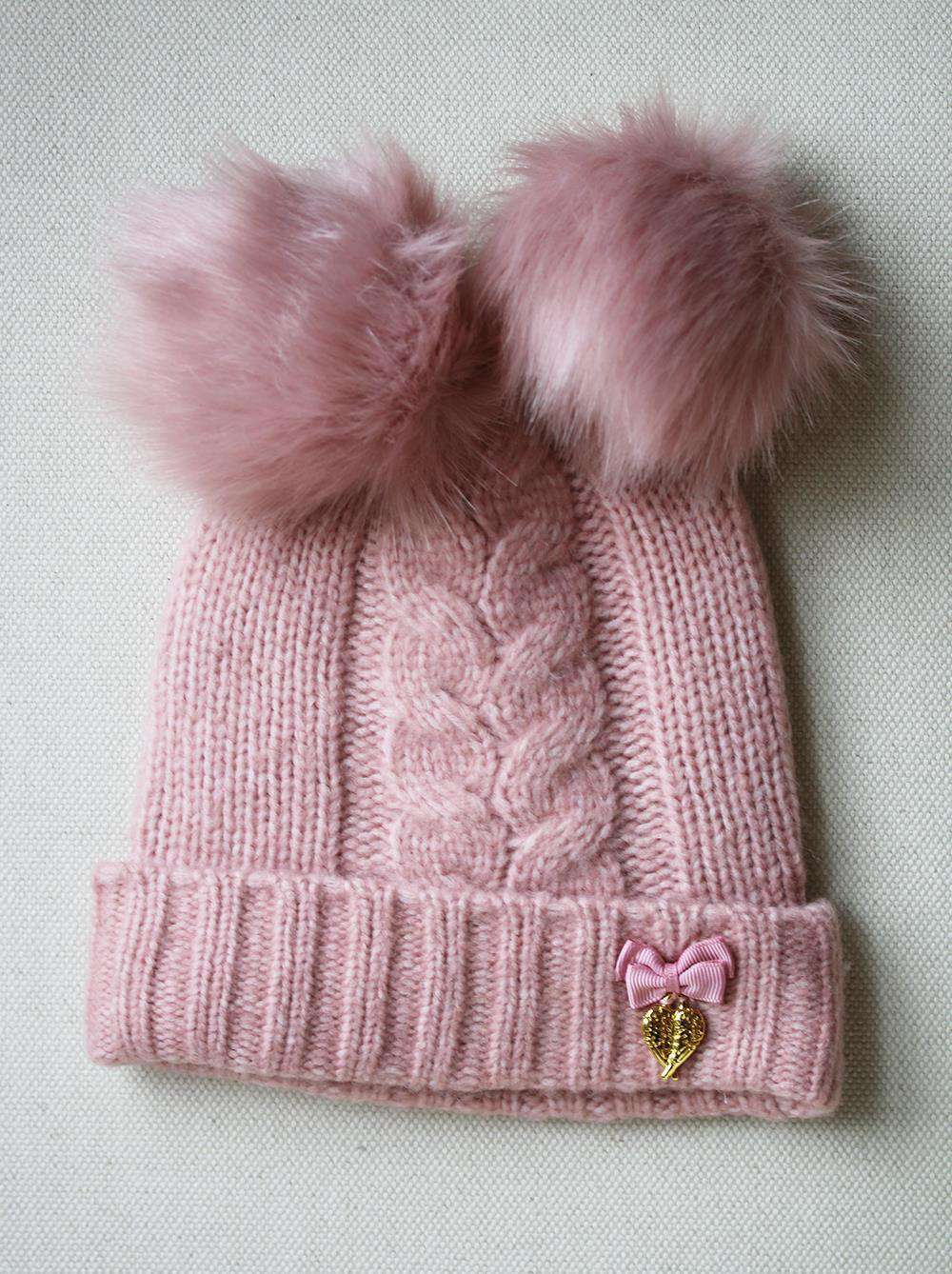 ANGEL'S FACE KIDS GIRLS POM POM HAT MEDIUM - Image 2