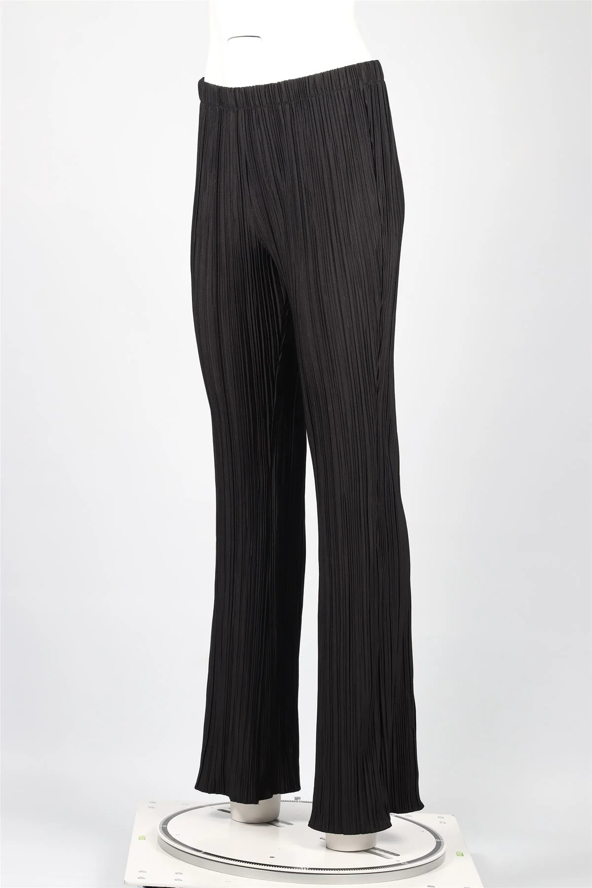 ANINE BING BLACK SATIN STRAIGHT LEG PANTS SMALL - Image 3