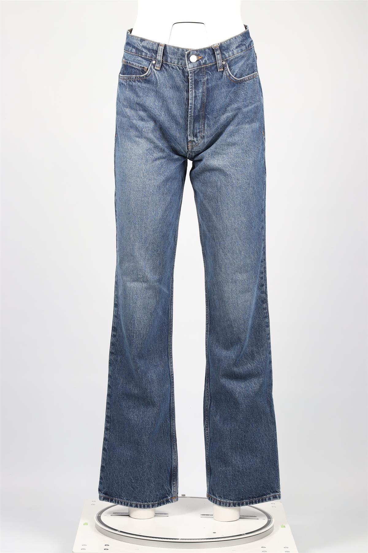 ANINE BING BLUE HIGH RISE STRAIGHT LEG JEANS W28 UK 10 - Image 2