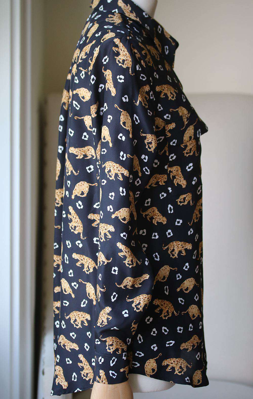 ANINE BING ELLERY PRINTED BLOUSE SMALL - Image 4