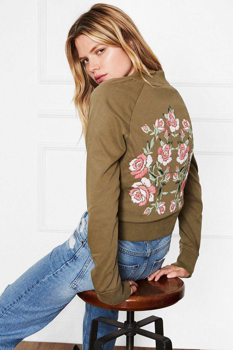 ANINE BING EMBROIDERED BOMBER JACKET XSMALL - Image 3