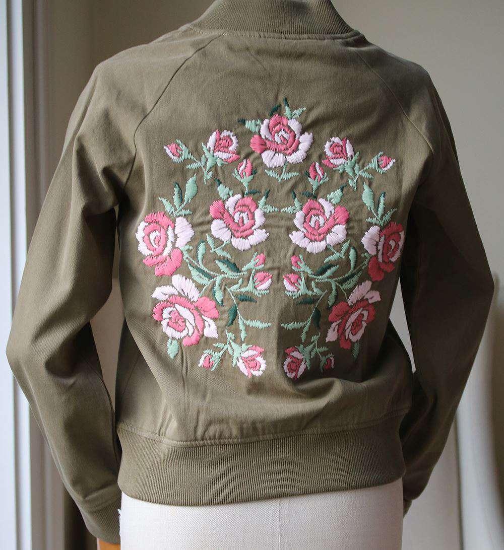 ANINE BING EMBROIDERED BOMBER JACKET XSMALL - Image 6