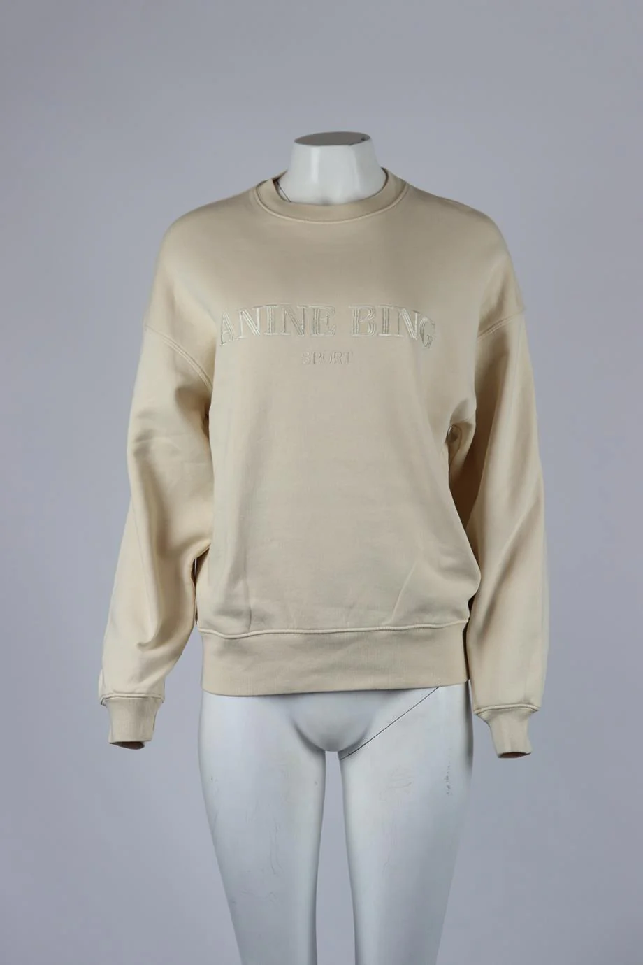 ANINE BING EMBROIDERED COTTON JERSEY SWEATSHIRT SMALL - Image 2