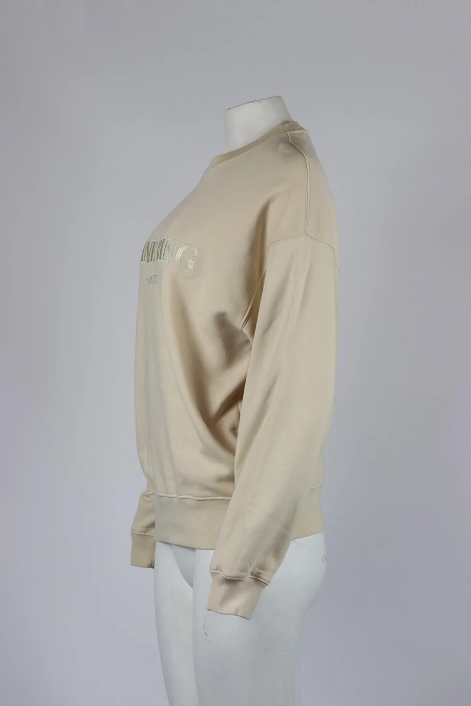 ANINE BING EMBROIDERED COTTON JERSEY SWEATSHIRT SMALL - Image 3
