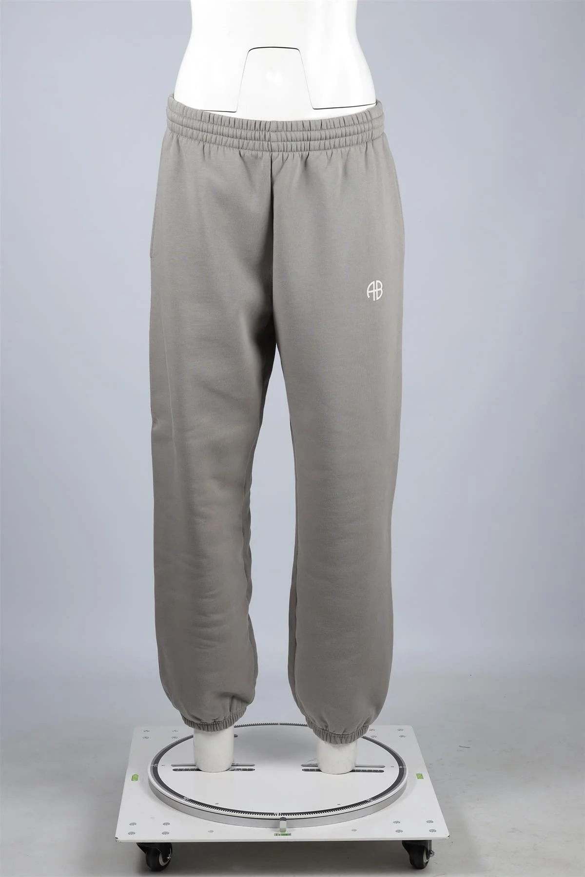 ANINE BING GREY COTTON TRACK PANTS MEDIUM - Image 2