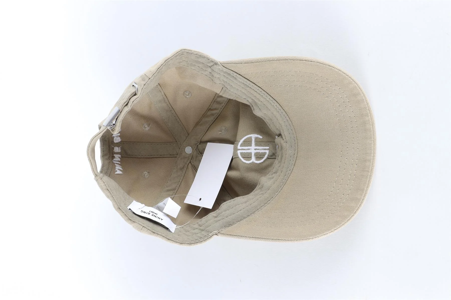 ANINE BING KHAKI COTTON BASEBALL CAP ONE SIZE - Image 5
