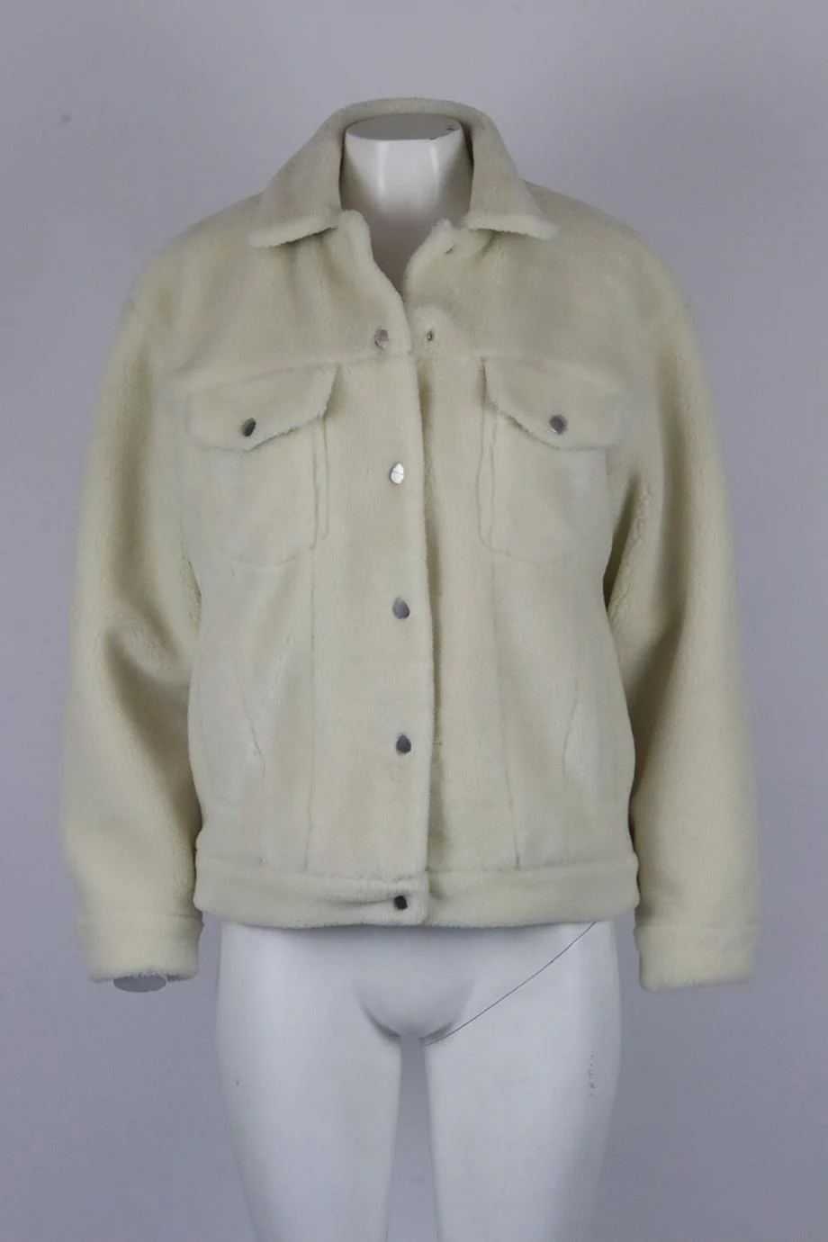 ANINE BING OVERSIZED FAUX SHEARLING JACKET SMALL - Image 2