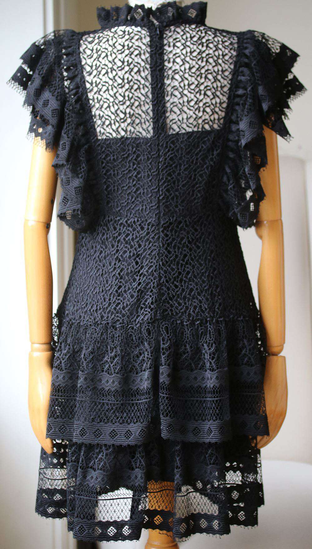 ANINE BING PENELOPE TIERED LACE DRESS MEDIUM - Image 5