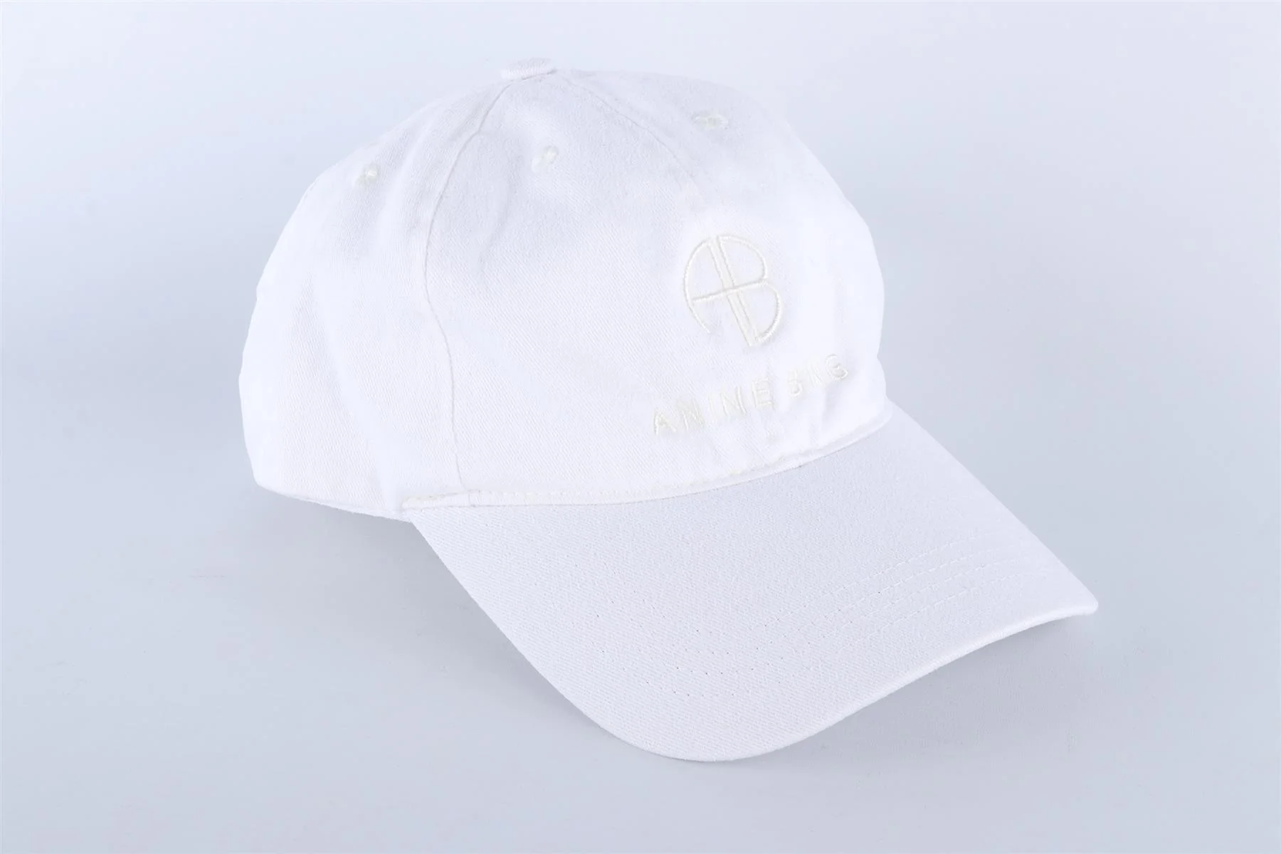 ANINE BING WHITE COTTON BASEBALL CAP ONE SIZE - Image 2