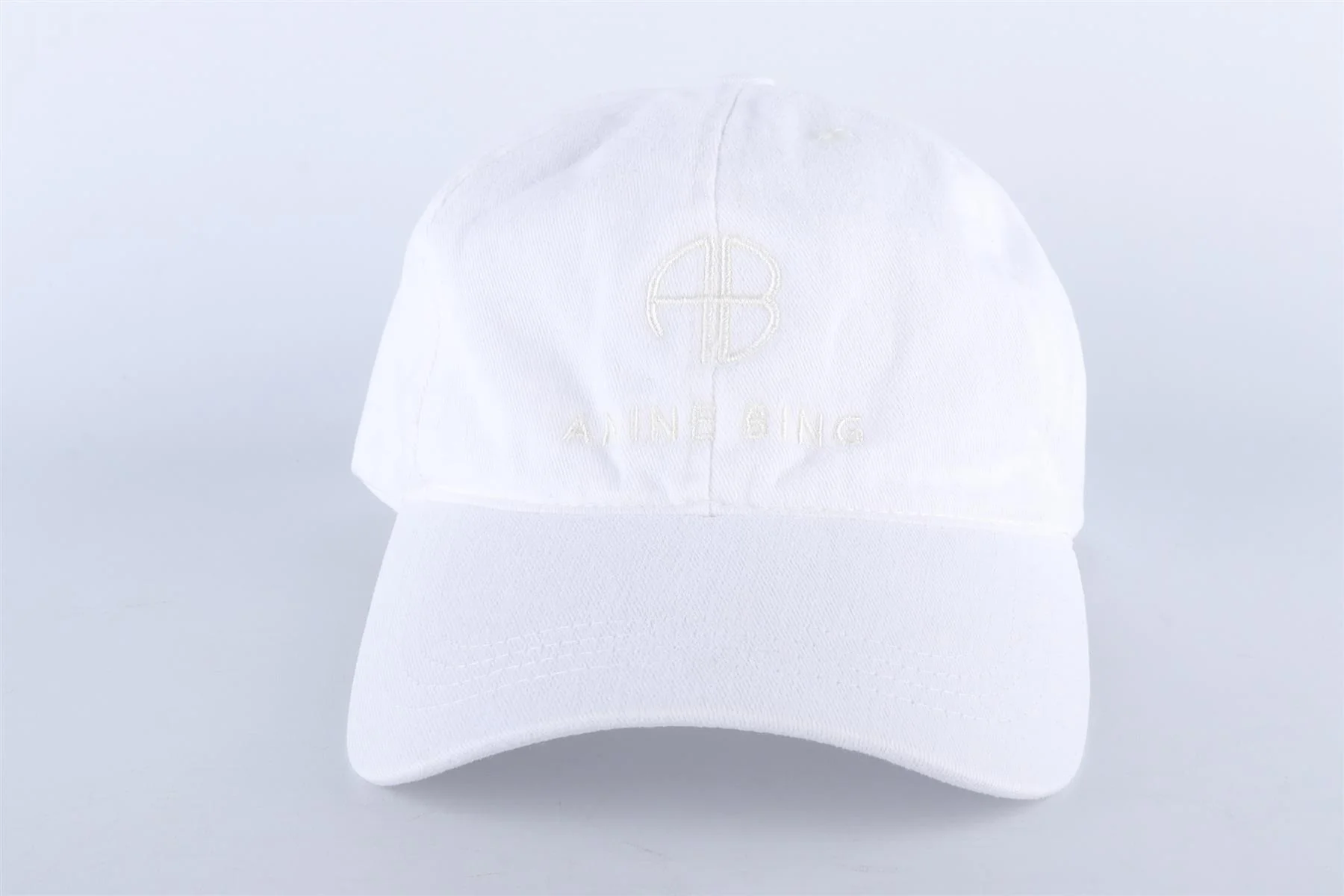 ANINE BING WHITE COTTON BASEBALL CAP ONE SIZE - Image 3