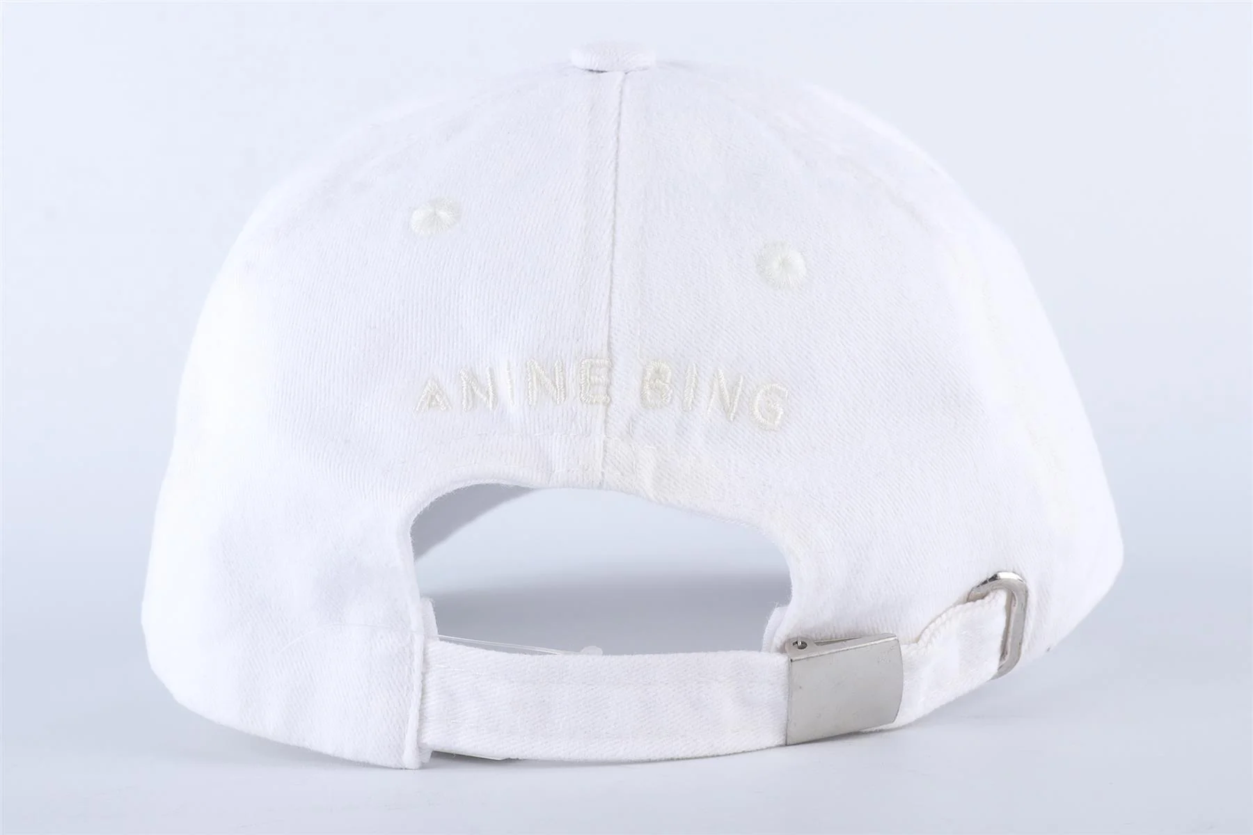 ANINE BING WHITE COTTON BASEBALL CAP ONE SIZE - Image 4