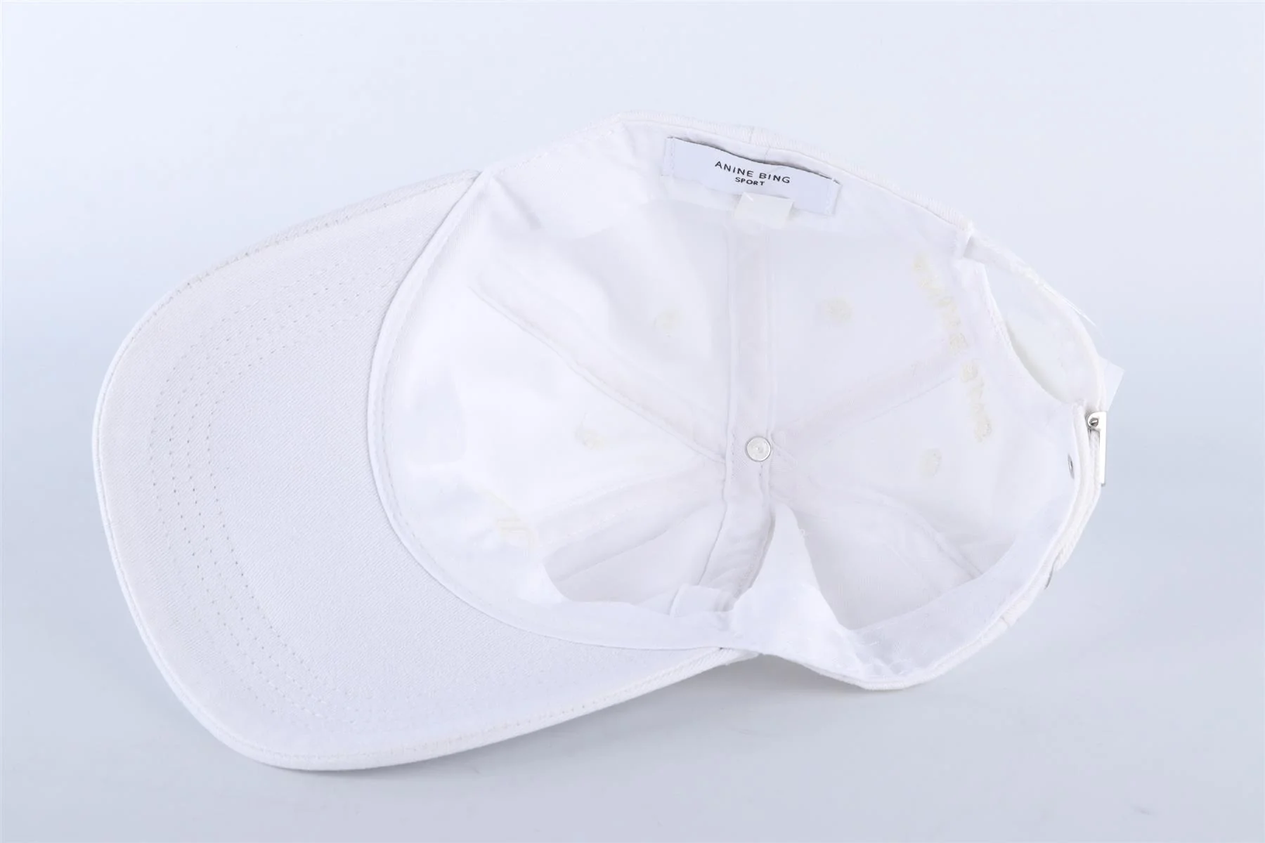 ANINE BING WHITE COTTON BASEBALL CAP ONE SIZE - Image 5
