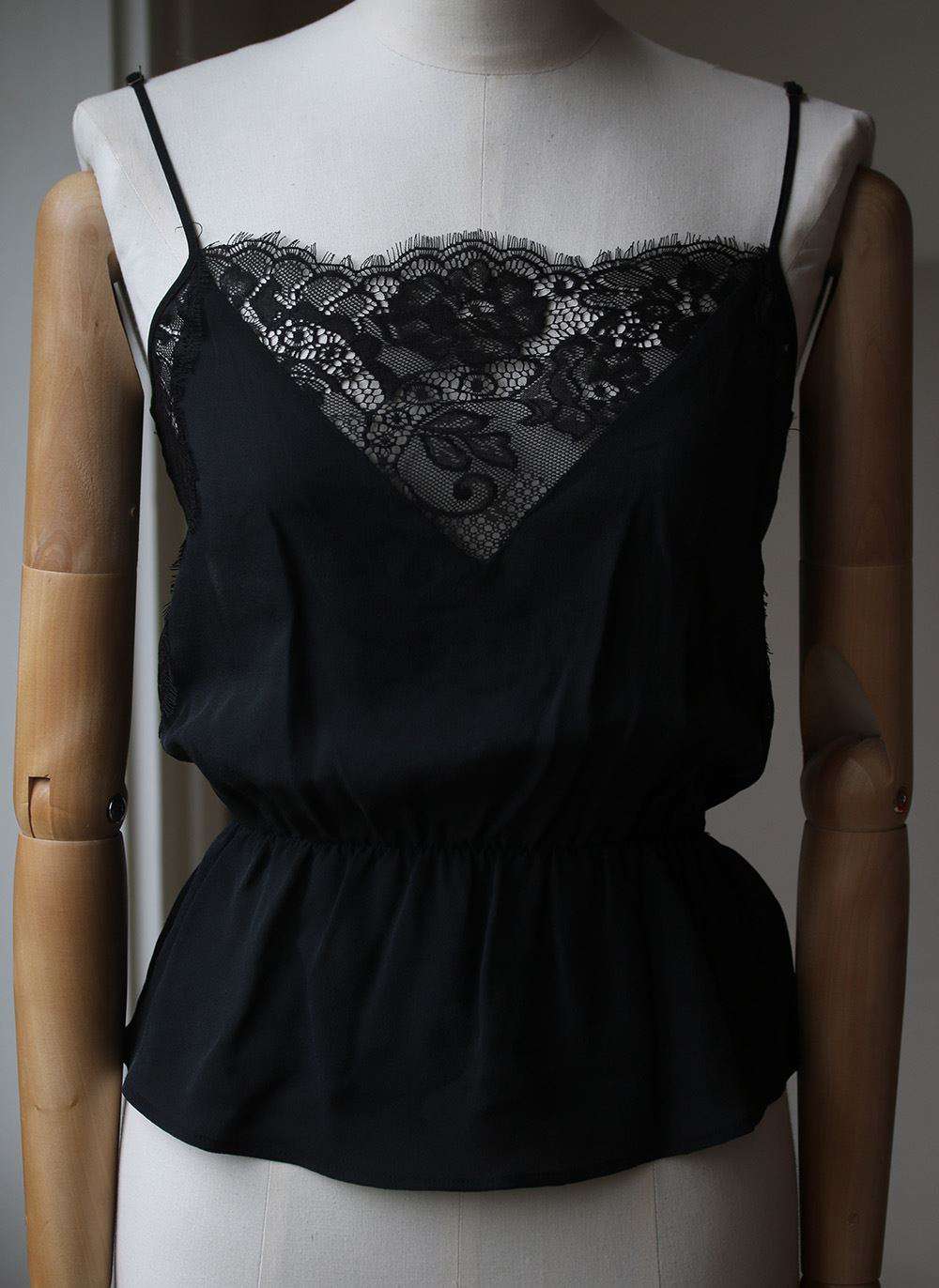 ANINE BING YSABEL LACE TRIMMED CAMISOLE SMALL - Image 3