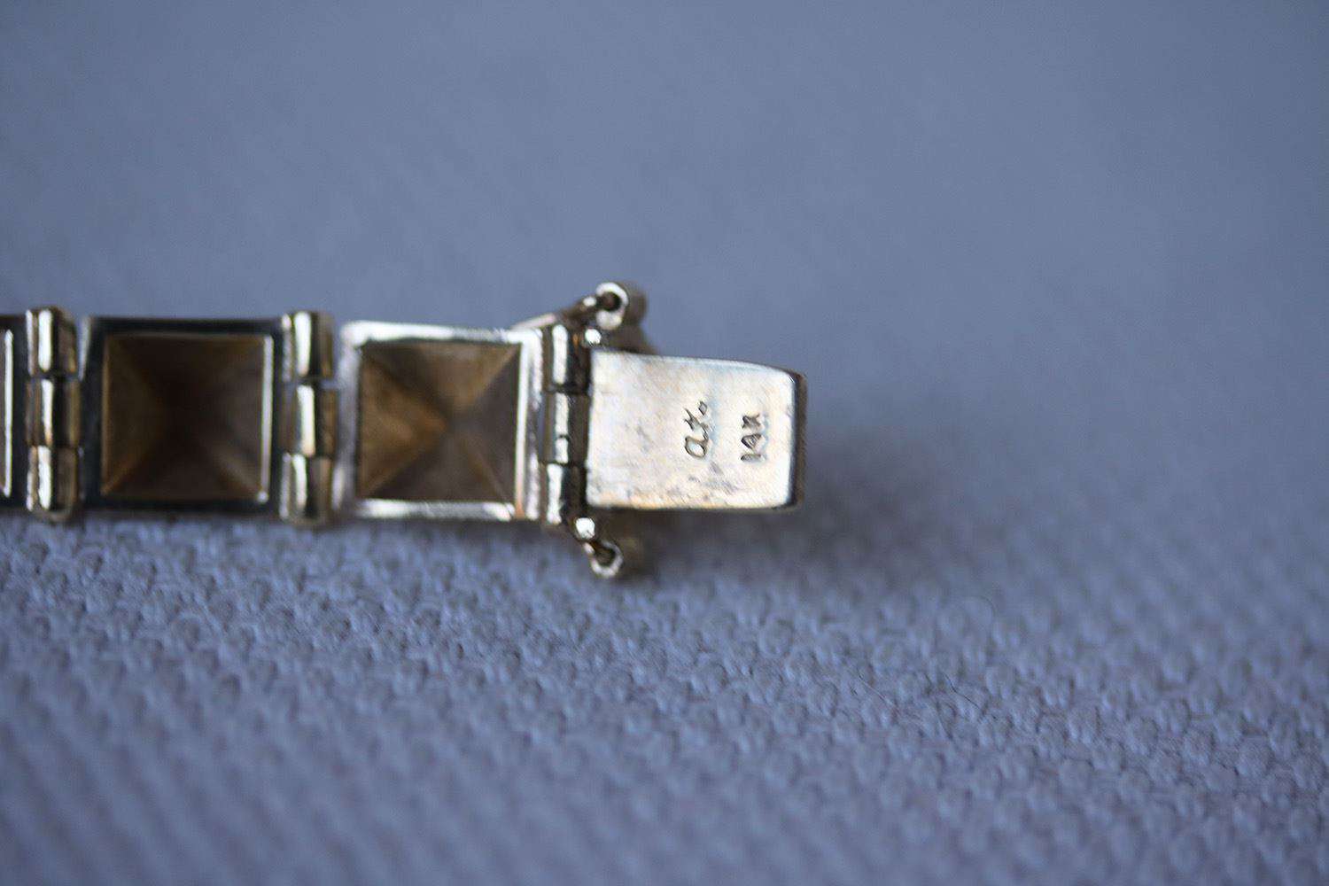 ANITA KO YELLOW GOLD MEDIUM SPIKE BRACELET WITH ONE DIAMOND SPIKE - Image 8