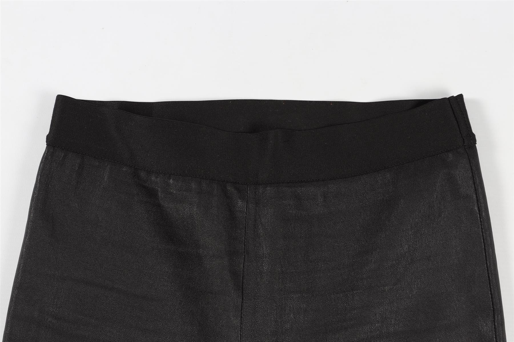 ANN DEMEULEMEESTER BLACK LEATHER LEGGINGS SMALL - Image 3