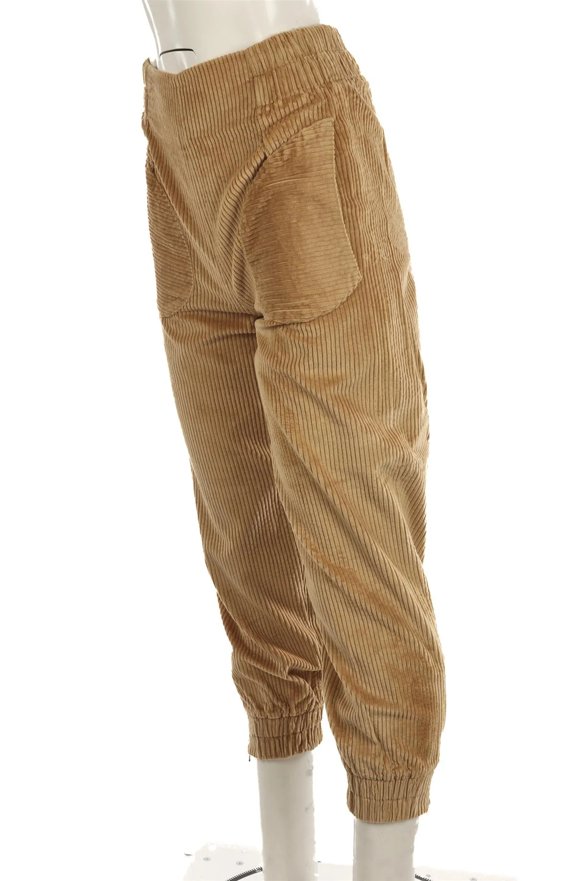 ANNA MASON TAN CORDUROY TAPERED PANTS UK 10 - Image 3