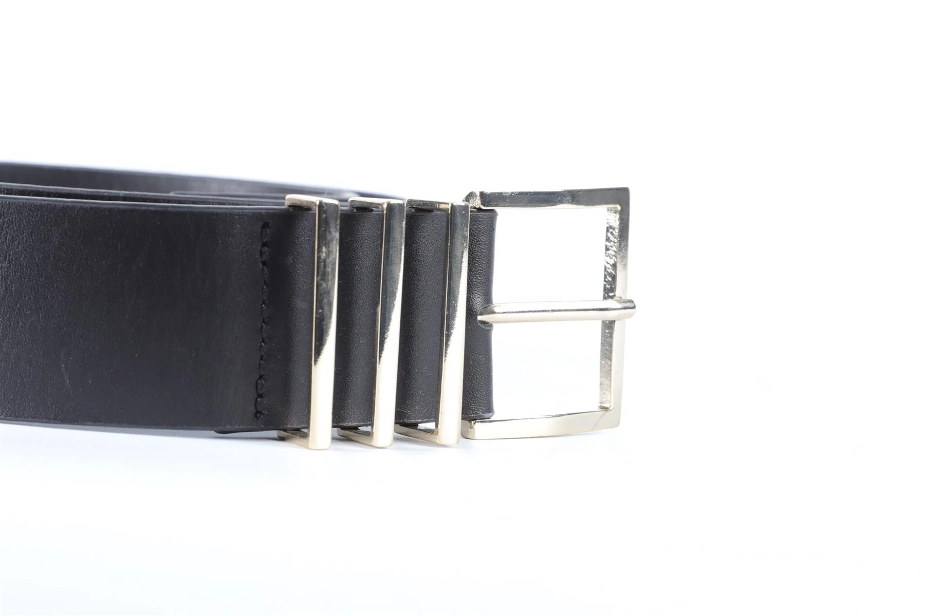 ANNIE BING BLACK LEATHER BELT MEDIUM-LARGE - Image 7