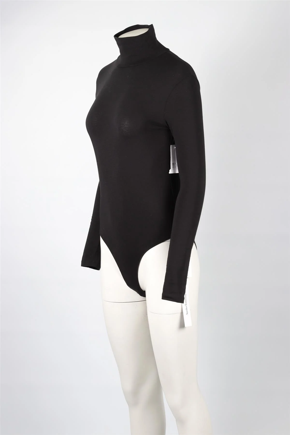 ANOTHER TOMORROW BLACK COTTON BODYSUIT SMALL - Image 3