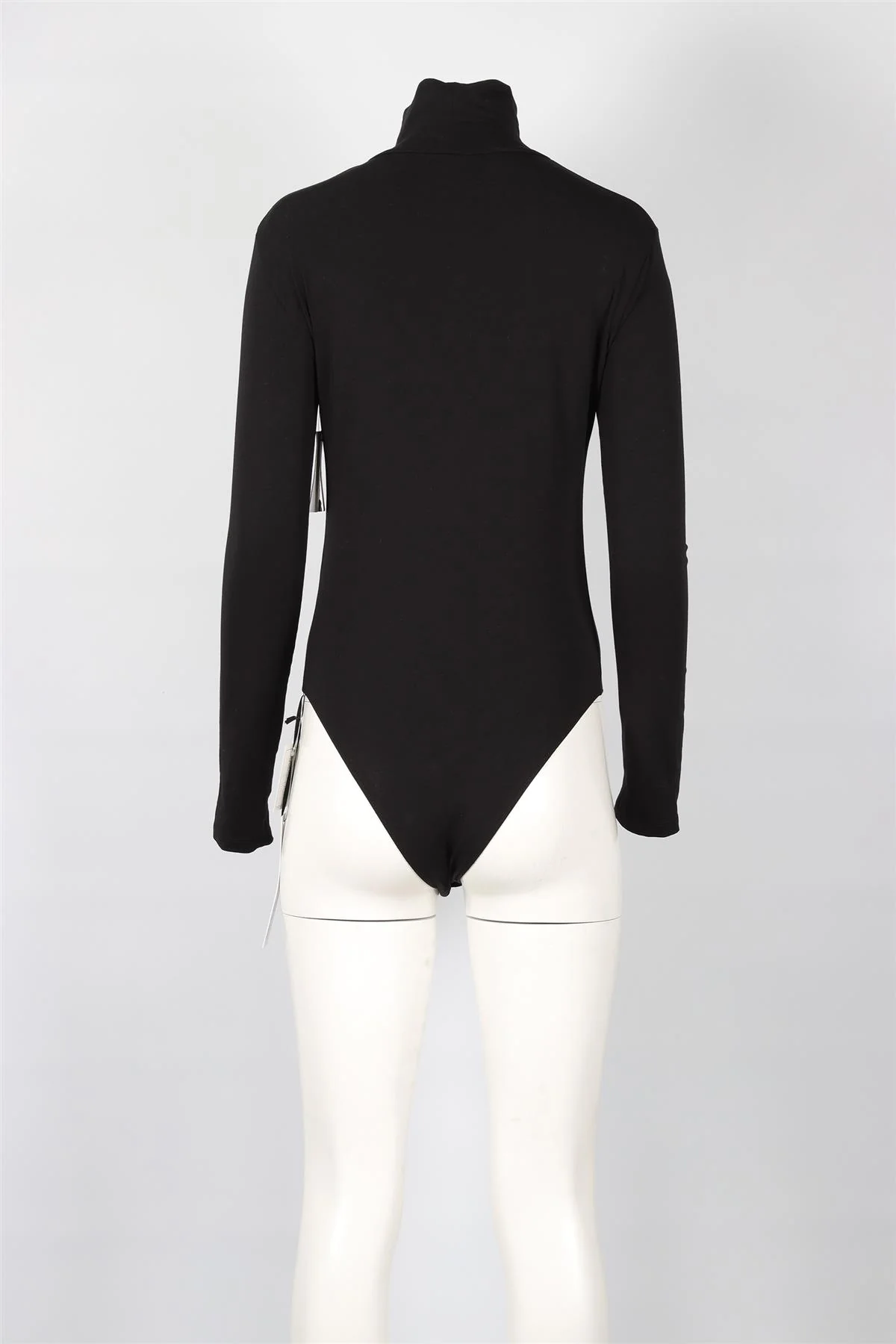 ANOTHER TOMORROW BLACK COTTON BODYSUIT SMALL - Image 4