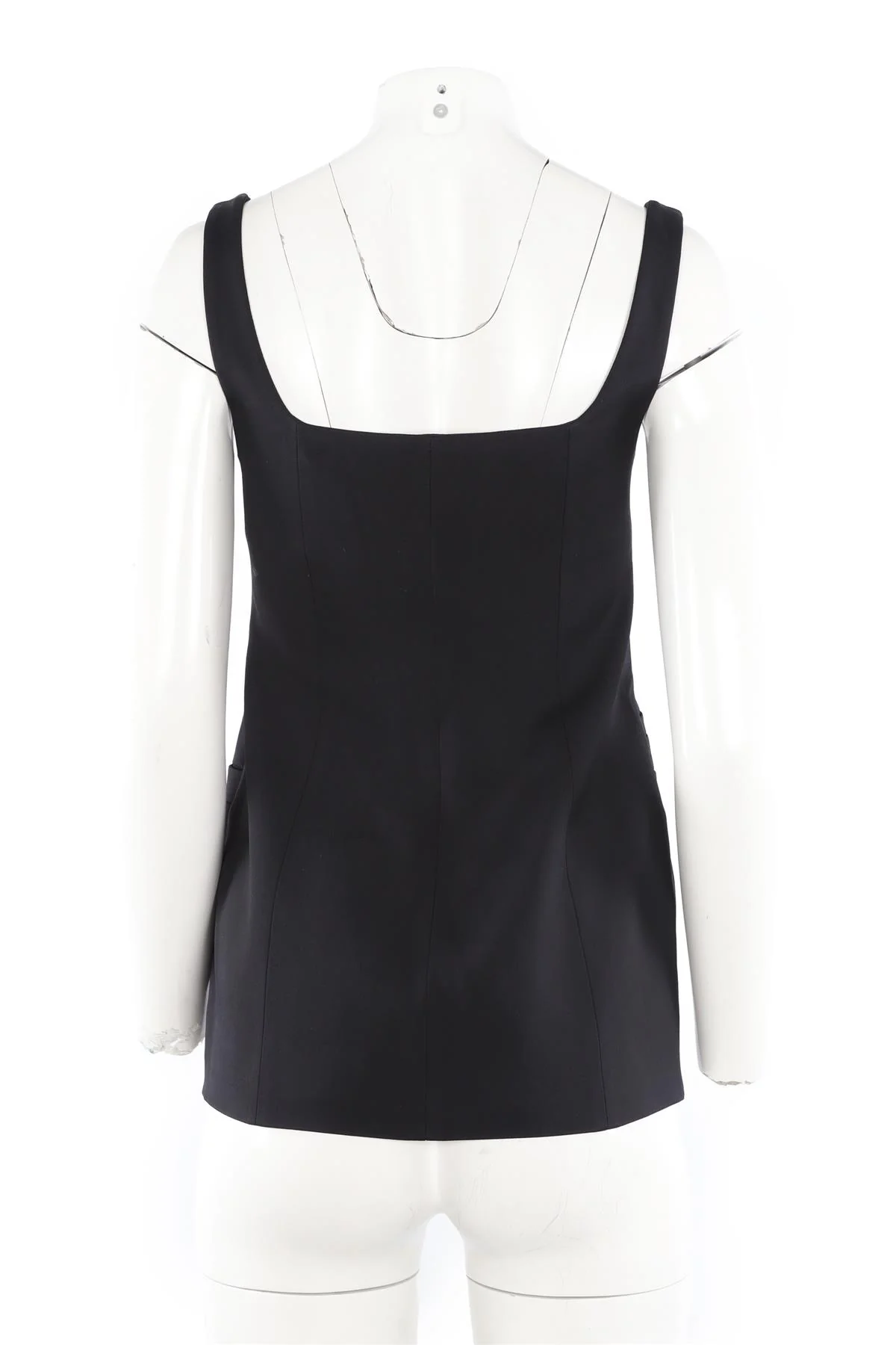 ANOTHER TOMORROW BLACK WOVEN WAISTCOAT IT 40 UK 8 - Image 4