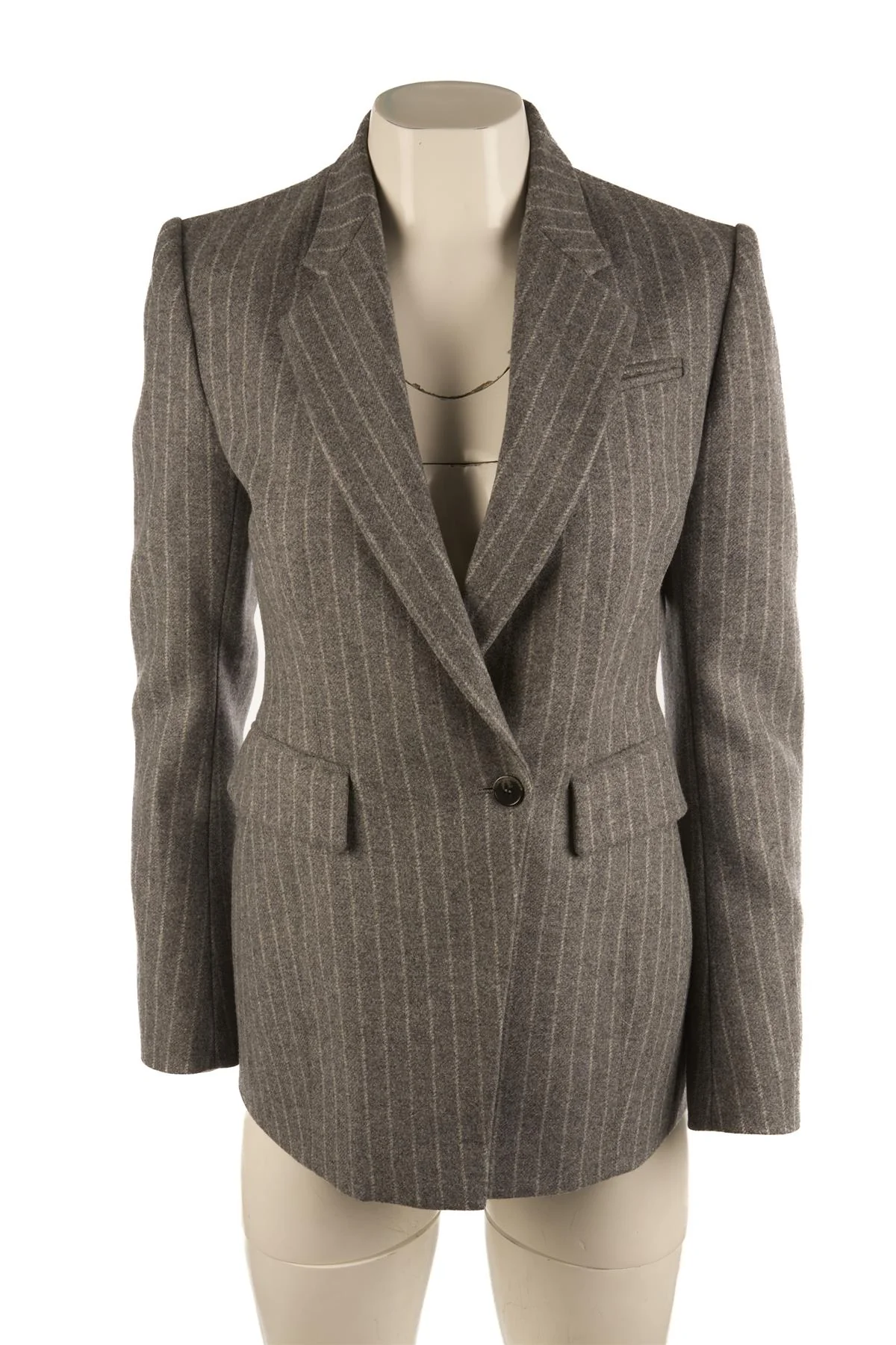 ANOTHER TOMORROW GREY WOOL BLAZER IT 38 UK 6 - Image 2