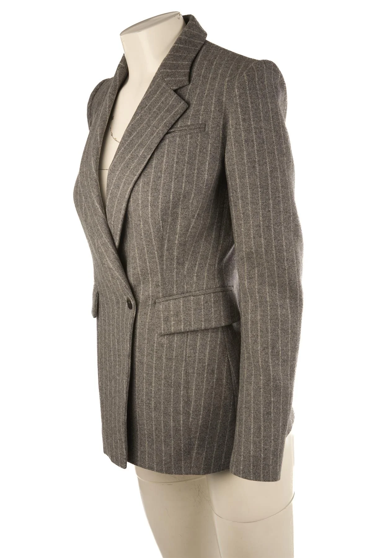 ANOTHER TOMORROW GREY WOOL BLAZER IT 38 UK 6 - Image 3