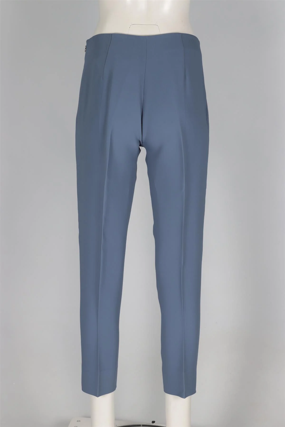 ANTONIO BERARDI BLUE CREPE STRAIGHT LEG PANTS IT 44 UK 12 - Image 4