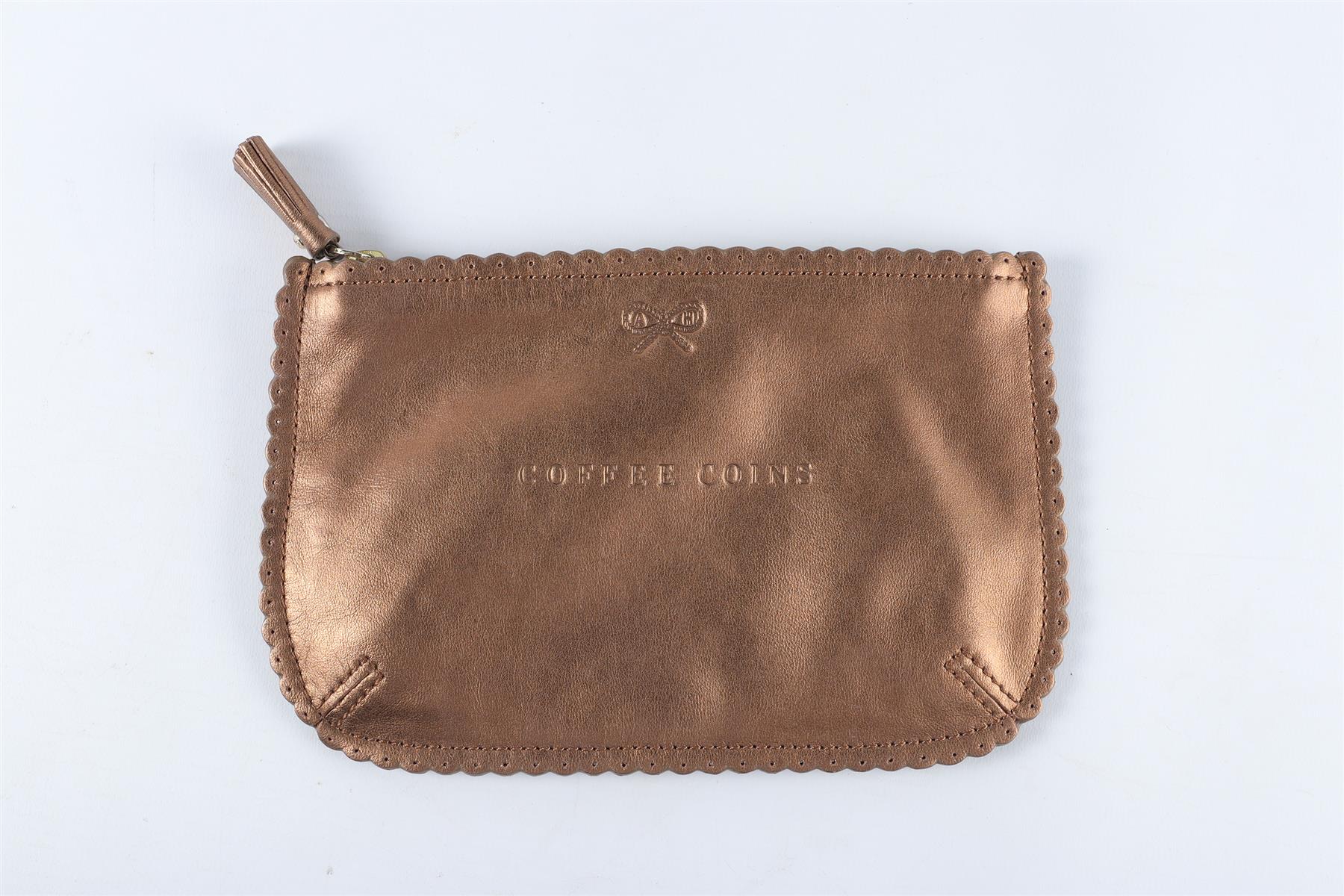 ANYA HINDMARCH BRONZE SMALL LEATHER POUCH - Image 2