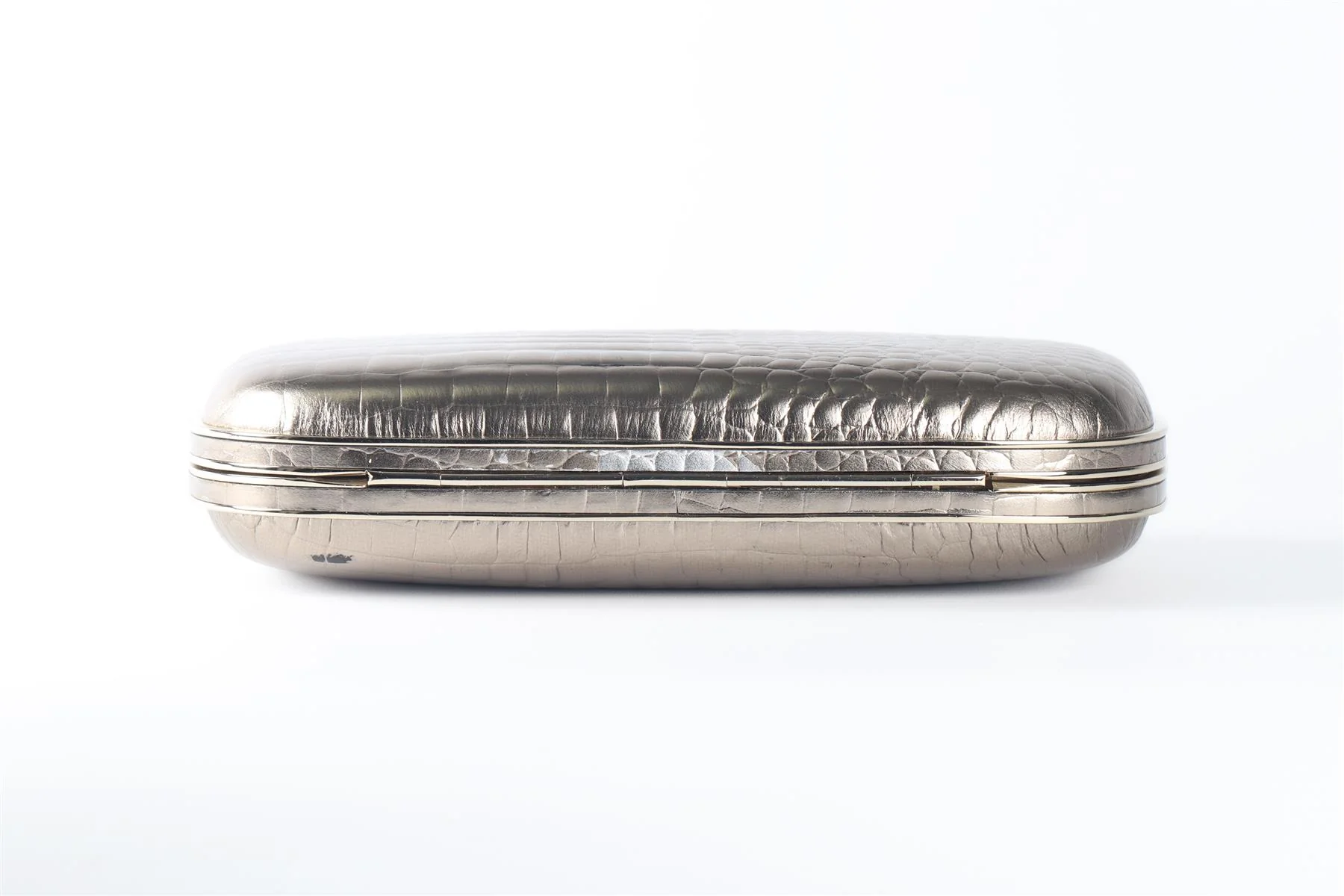 ANYA HINDMARCH GOLD LEATHER CLUTCH - Image 6