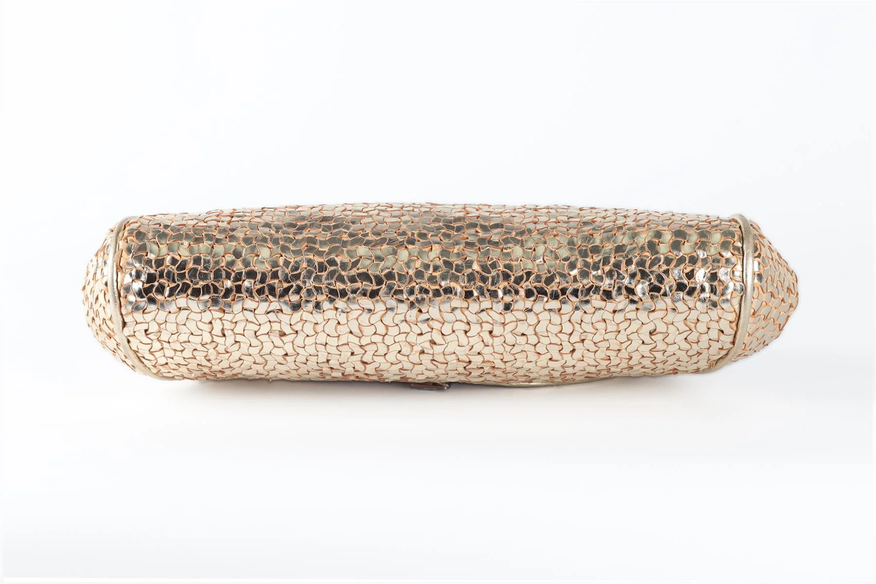 ANYA HINDMARCH GOLD LEATHER CLUTCH - Image 7