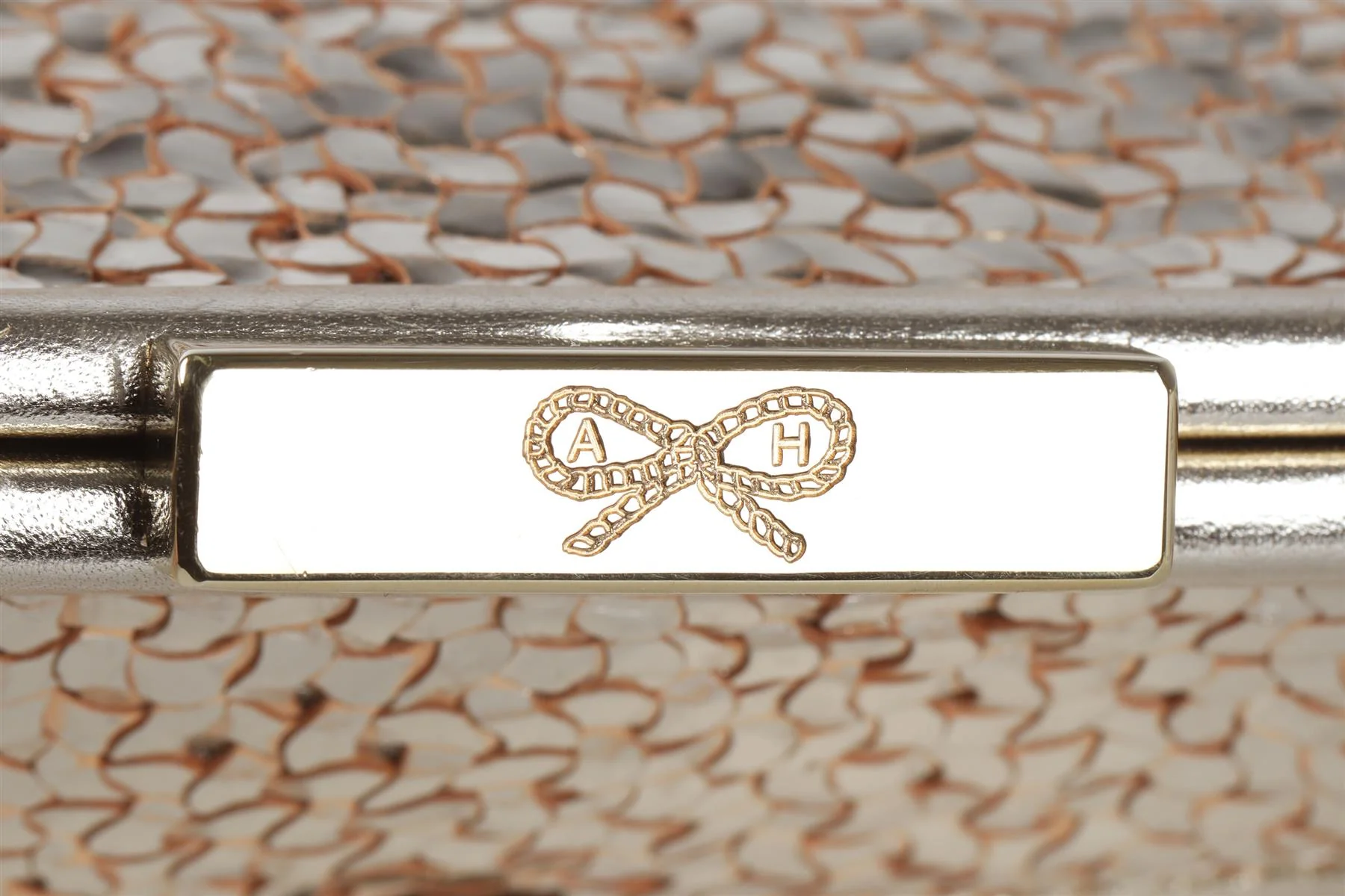 ANYA HINDMARCH GOLD LEATHER CLUTCH - Image 8