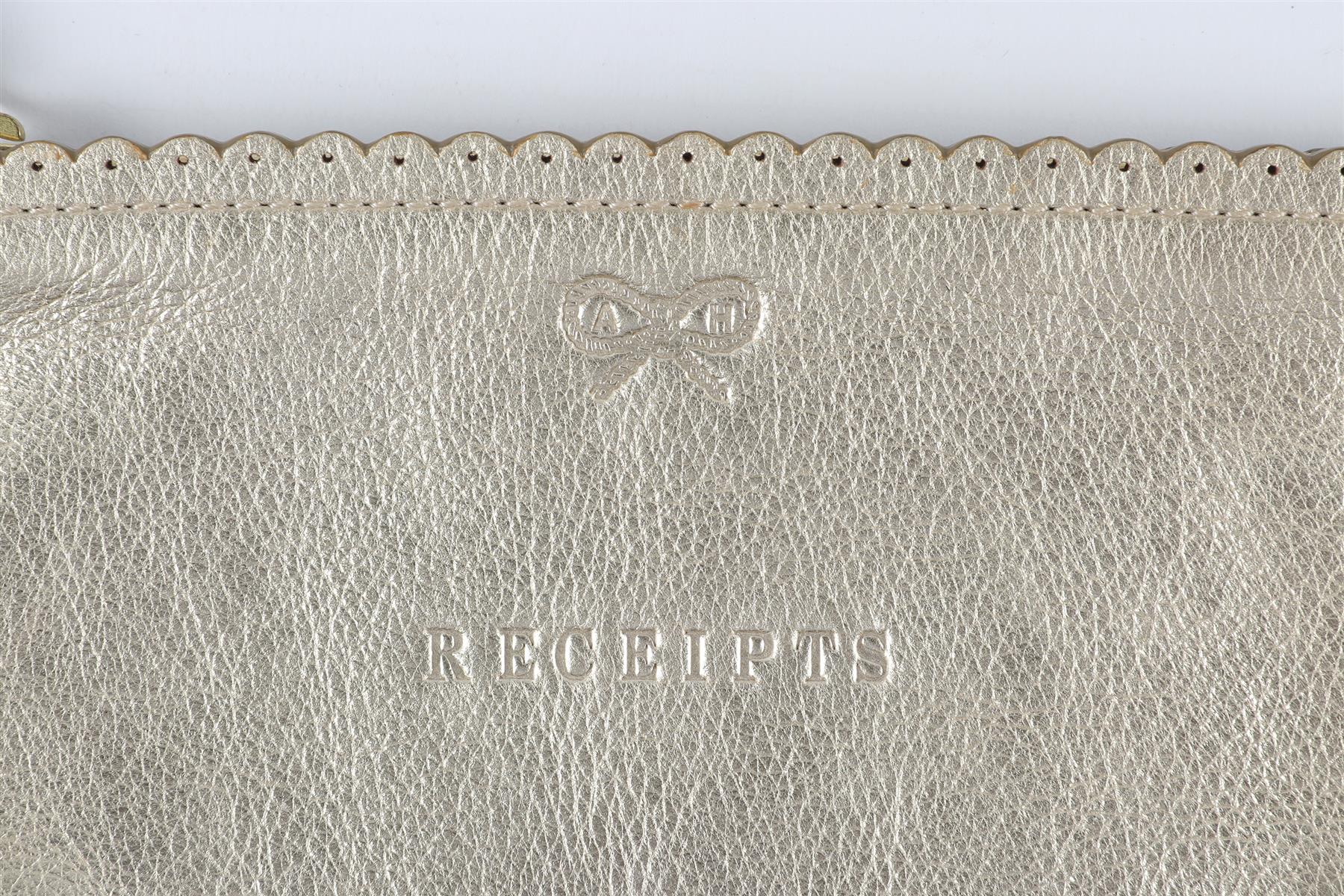 ANYA HINDMARCH GOLD SMALL LEATHER POUCH - Image 3