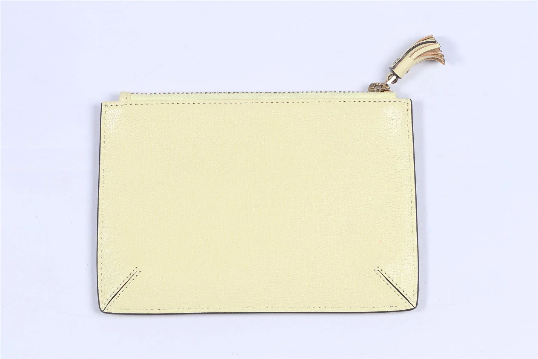 ANYA HINDMARCH YELLOW BANK OF ME LEATHER PURSE - Image 6