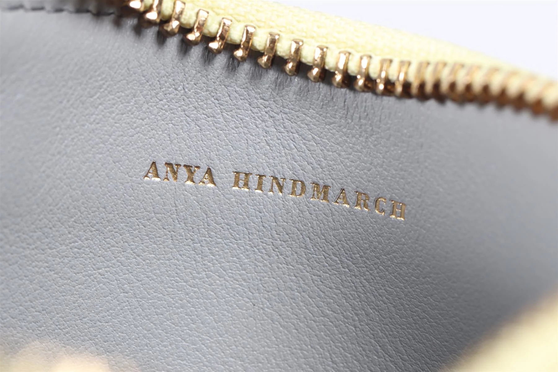 ANYA HINDMARCH YELLOW BANK OF ME LEATHER PURSE - Image 7